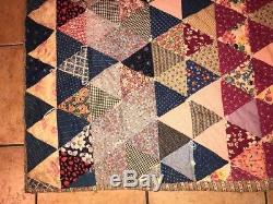 VINTAGE HAND MADE CAROLINA BED QUILT 84x82 HAND QUILTED HAND APPLIQUED