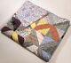 Vintage Handmade Quilt 1960s 2-sided Kitty Cat Pattern & Crazy Patchwork Fabric