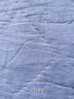VINTAGE QUILT 60% hand sewn STARS stitched cotton 103 x 92 KING LARGE