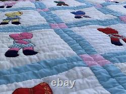 VINTAGE SUNBONNET SUE QUILT 84 X 62Handmade Very Nice