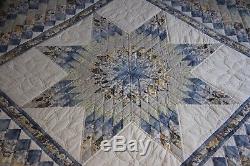 VINTAGEAMISH QUILT HANDMADE PATCHWORK LANCASTER PA. STARS IN COMMON 96x106