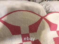 VTG All Handmade Glorified Nine Patch Quilt Circa 1960 76 in by 76 in Ex cond