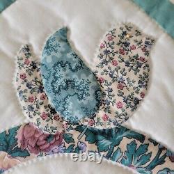 VTG Baltimore Album Applique Quilt Handmade Hand Quilted 90x108 Birds Hearts
