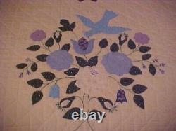 VTG Finley Applique Quilt with Blue Flowers 88204