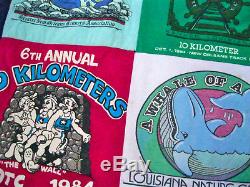 VTG Handmade New Orleans T Shirt Quilt Mardi Gras Worlds Fair Pirate Pelican 80s