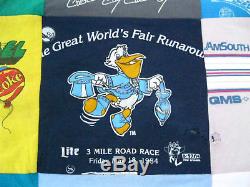 VTG Handmade New Orleans T Shirt Quilt Mardi Gras Worlds Fair Pirate Pelican 80s
