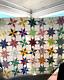 Vtg Handsewn Quilt 8 Pt Star (70's Holly Hobbie Fabric Withfeedsack Fabrics) Read