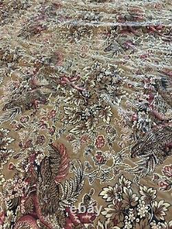 Very Nice Vintage Pieced, Appliqued & Quilted Tulip Quilt 92 x 113 (King)