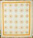Vintage 1870's Cheddar Pieced Stars Antique Quilt Small Pieces