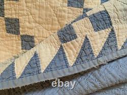 Vintage 1920 Nine Patch Chain Handmade Quilt