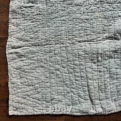 Vintage 1930's Lone Star Quilt Feed Sack Hand Stitched Muslin Backed 81 X 66