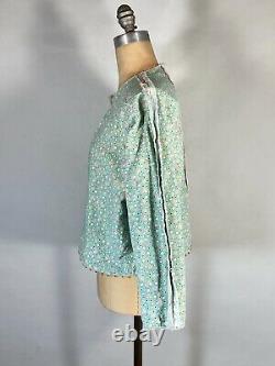 Vintage 1930's QUILT FABRIC up-cycled repurposed REVERSIBLE jacket withembroidery
