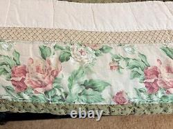 Vintage 80s Hand Stitched Cottagecore Patchwork Quilt Queen 88x85