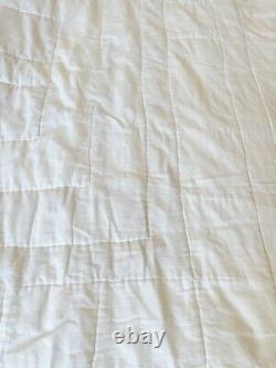 Vintage 80s Hand Stitched Cottagecore Patchwork Quilt Queen 88x85