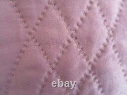 Vintage AMAZING Hand Quilted HANDMADE QUILT, 88 X 92, LAVENDER/ CREAM, UNUSED