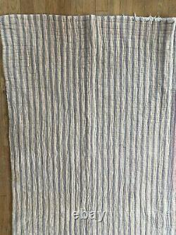 Vintage American Scrappy Block Strip Quilt 1930's 64 x 76
