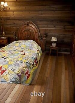 Vintage Amish Patchwork Handmade Quilt 1930s Good Condition 92 X 92 Inch