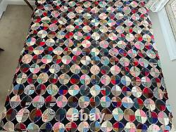 Vintage Antique Handmade Patchwork Crazy Quilt Top Unfinished A258