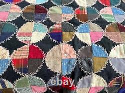 Vintage Antique Handmade Patchwork Crazy Quilt Top Unfinished A258