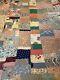 Vintage Antique Handmade Patchwork Quilt Hand Stitched Some Conditions 82x73