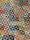 Vintage Antique Multi Color Hour Glass Quilt Hand Made Stitched 68 X 73