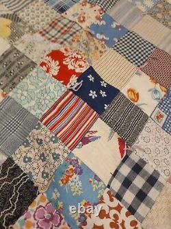 Vintage/Antique Patchwork Quilt 8'x6