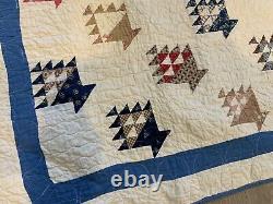 Vintage Antique Patchwork Quilt, Early 1900's, Flower Basket, Early Calicos