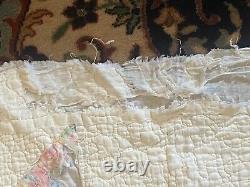 Vintage Antique Pinwheel SOFT Handmade Quilt 72 X 72 Excellent Collectible