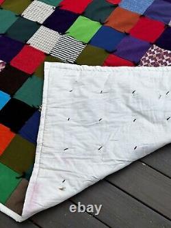 Vintage Antique Quilt Handmade Rare Colorful