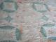 Vintage Arch Handmade Pink Peach Green Quilt Scalloped Edges 76x80