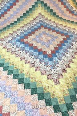 Vintage Arch Quilt Hawthorne NY Pastel Patchwork Vintage 80 X80 Queen