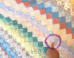 Vintage Arch Quilt Hawthorne NY Pastel Patchwork Vintage 80 X80 Queen