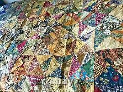 Vintage Balinese Batik Handmade Patchwork Coverlet