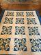 Vintage Blue And White Quilt Excellent Condition Handmade Clean And Bright