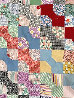 Vintage Bow Tie Quilt Top 238 Blocks of Beautiful Feedsack Fabrics