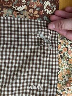 Vintage California King Handmade Quilt Fall Colors