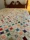 Vintage Cathedral Window Quilt Hand Made Twin Or Small Full 78 X 94