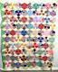 Vintage Colonial Garden Quilt Top In Beautiful Feed Sack Fabrics 1930's-1940's