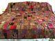 Vintage Colorful Patchwork Quilt Bedspread King Size Hand Made Cover Fabulous