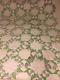Vintage Cotton Hand Made/hand Sewn Quilt Green White And Pinks