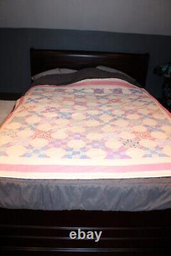 Vintage Country Quilt Hand Stitched 1960s