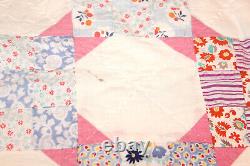 Vintage Country Quilt Hand Stitched 1960s