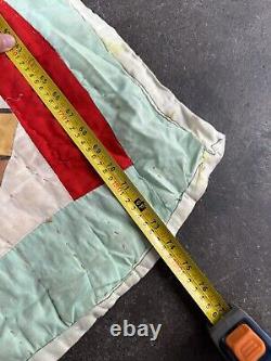 Vintage Double Sided Patchwork Feed Sack Quilt 74X77