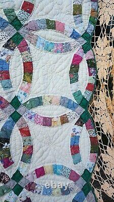 Vintage Double Wedding Ring Quilt