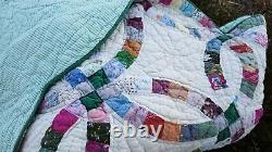 Vintage Double Wedding Ring Quilt