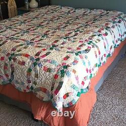 Vintage Double Wedding Ring Quilt