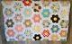 Vintage Fabric Floral Patchwork Quilt Good Pre-owned Condition 74x86