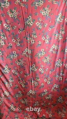 Vintage Fabric Floral Patchwork Quilt Good Pre-owned Condition 74x86
