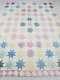 Vintage Feed Sack Hand Stitched Eight Point Star Pattern Quilt 85x72 Inch