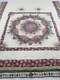 Vintage Feed Sack Hand Stitched Radiating Star Pattern Quilt 109x95 Inch